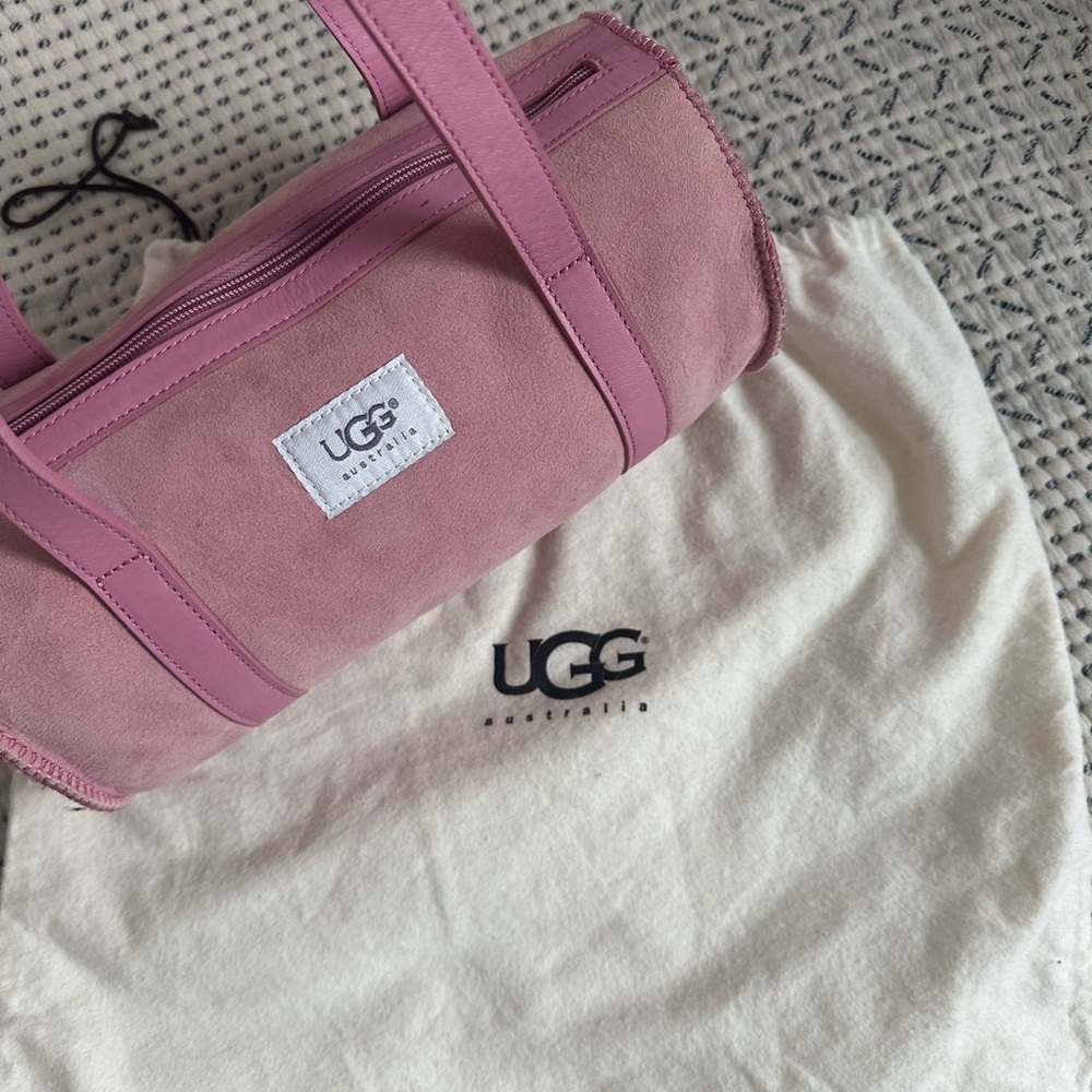 UGG Pink Shoulder Bag with Suede Finish